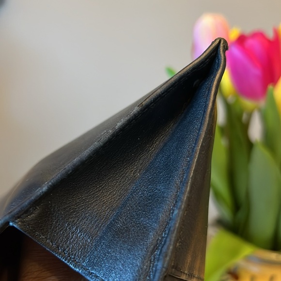 SALVATORE FERRAGAMO Vintage Italian Black Calf Leather Long Wallet with COA - Picture 9 of 11